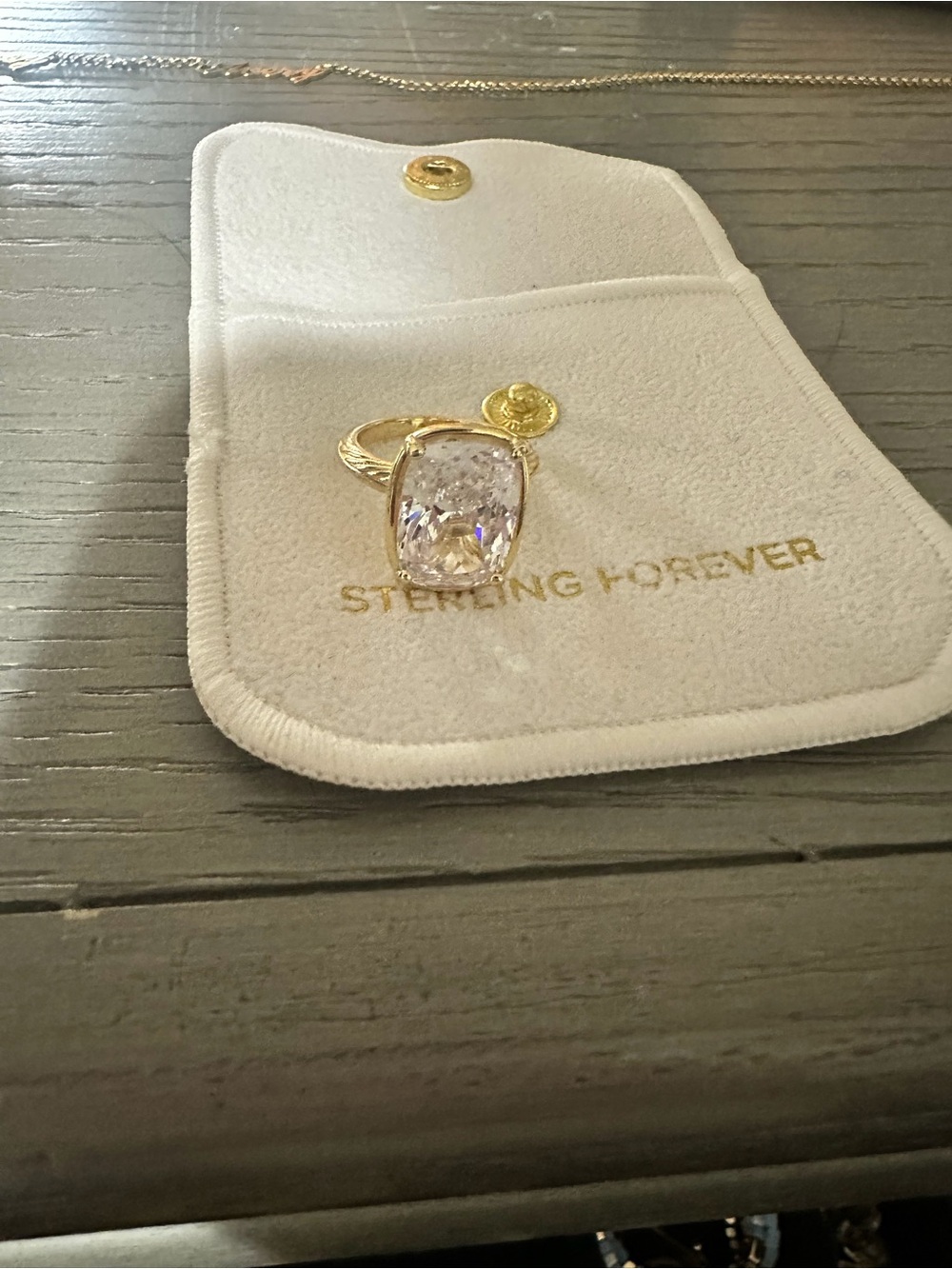 Sterling Silver Elongated Cushion Cocktail Ring